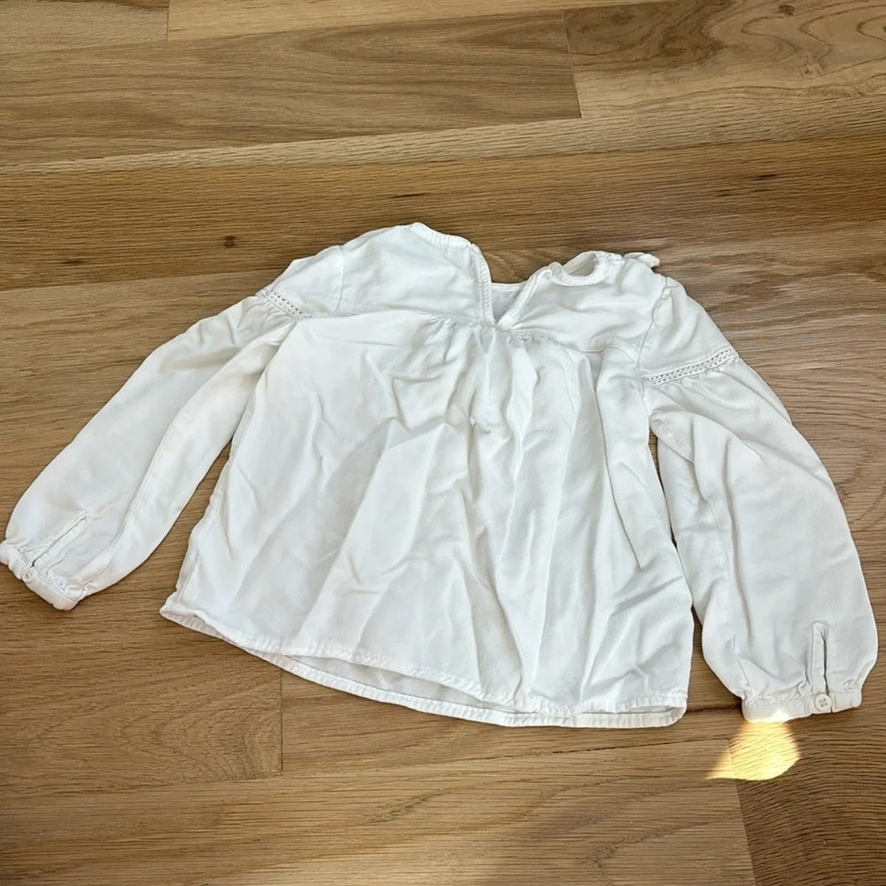 Mayoral Ivory Lace Collar Blouse for Little Girls